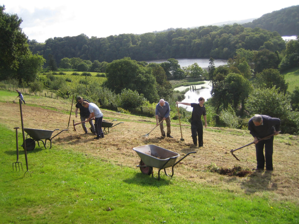 Sharpham Trust volunteers help us to maintain and conserve the historic Sharpham Estate