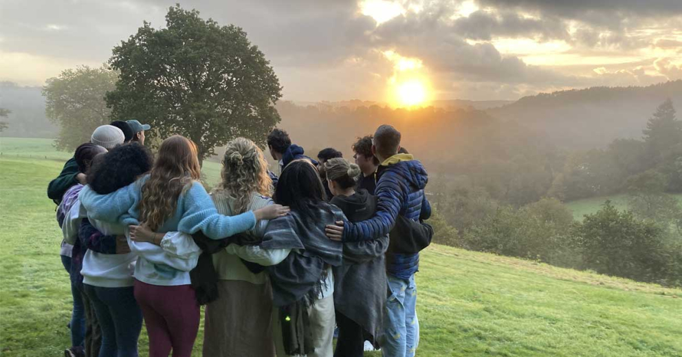 Young people on retreat at Sharpham